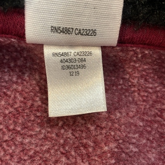 PINK Victoria’s Secret Women’s Large Burgundy Full Zip Fleece Lined Hoodie - Picture 9 of 9